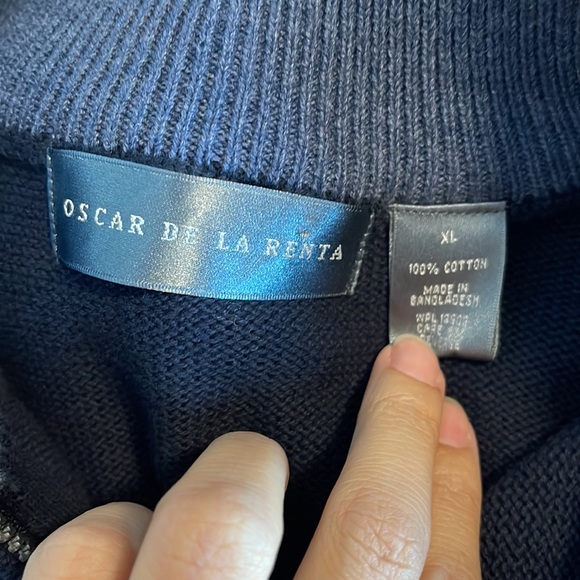 Oscar D La Renta knit sweater, men’s Sz XL, blue - Picture 6 of 6